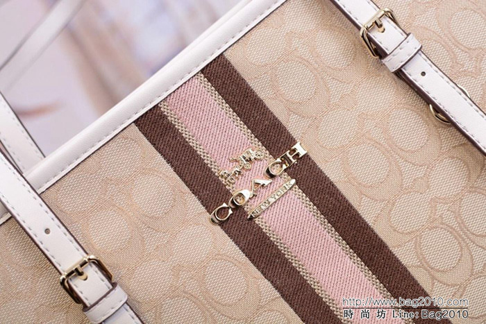 COACH蔻馳 F39043 新款購物袋 經典帆布C字logo 四季百搭款  Chz1520